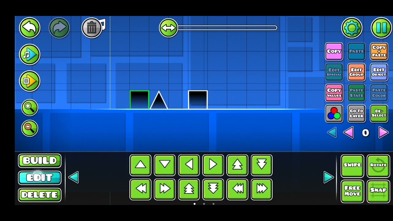 Как сделать фейк объекты в игре geometry dash.