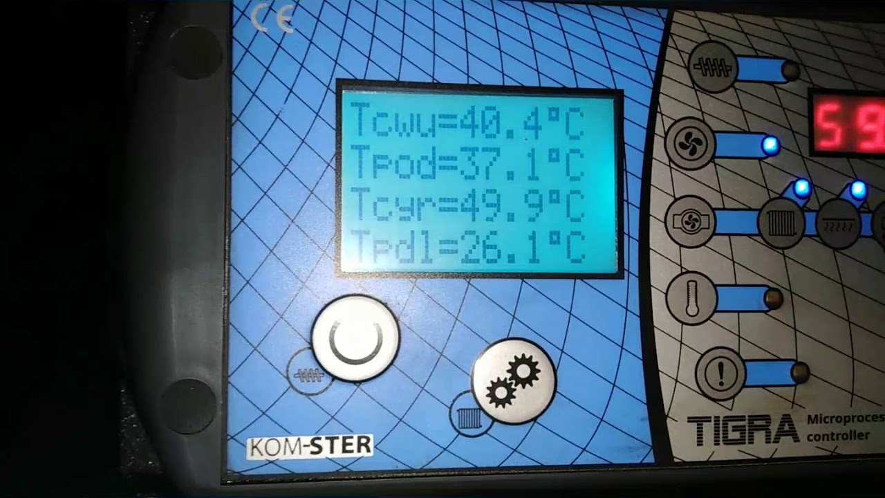 Piec kocioł na ekogroszek GEJZER 20KW, sterownik Tigra ustawienia