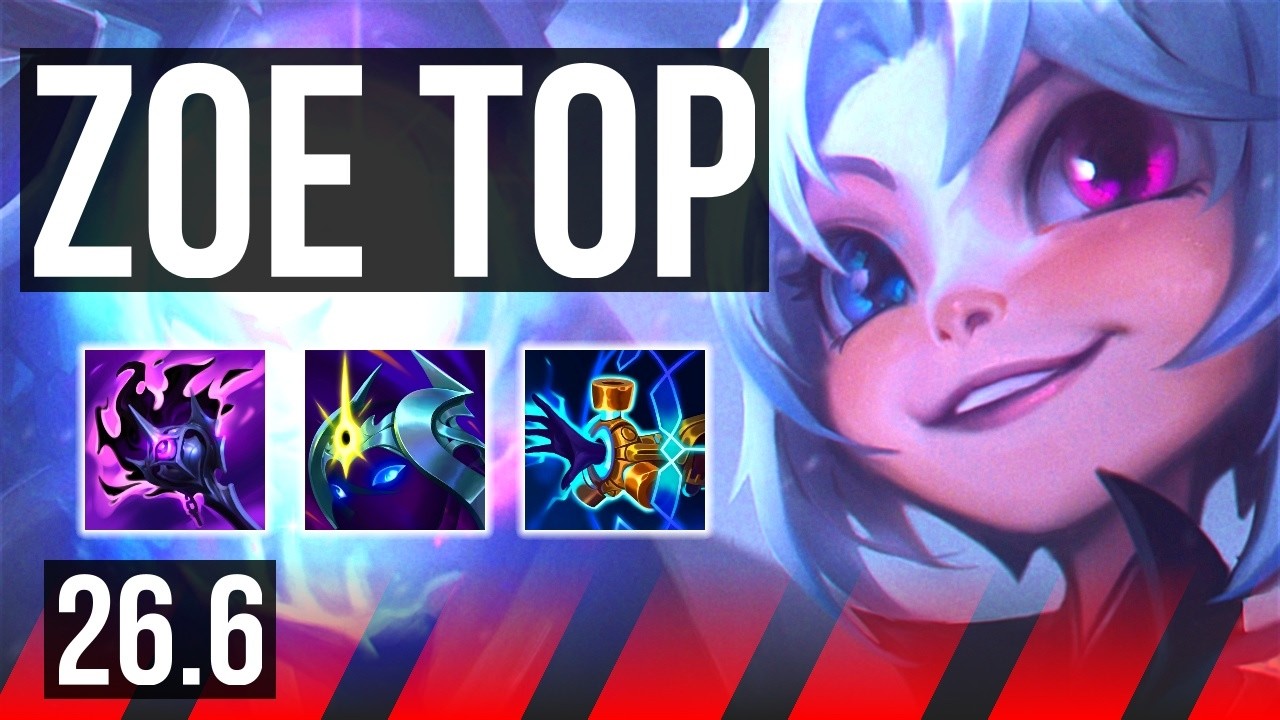 ZOE vs ZAAHEN (TOP) | Good KDA: 9/1/5 | EUW Master | 26.6