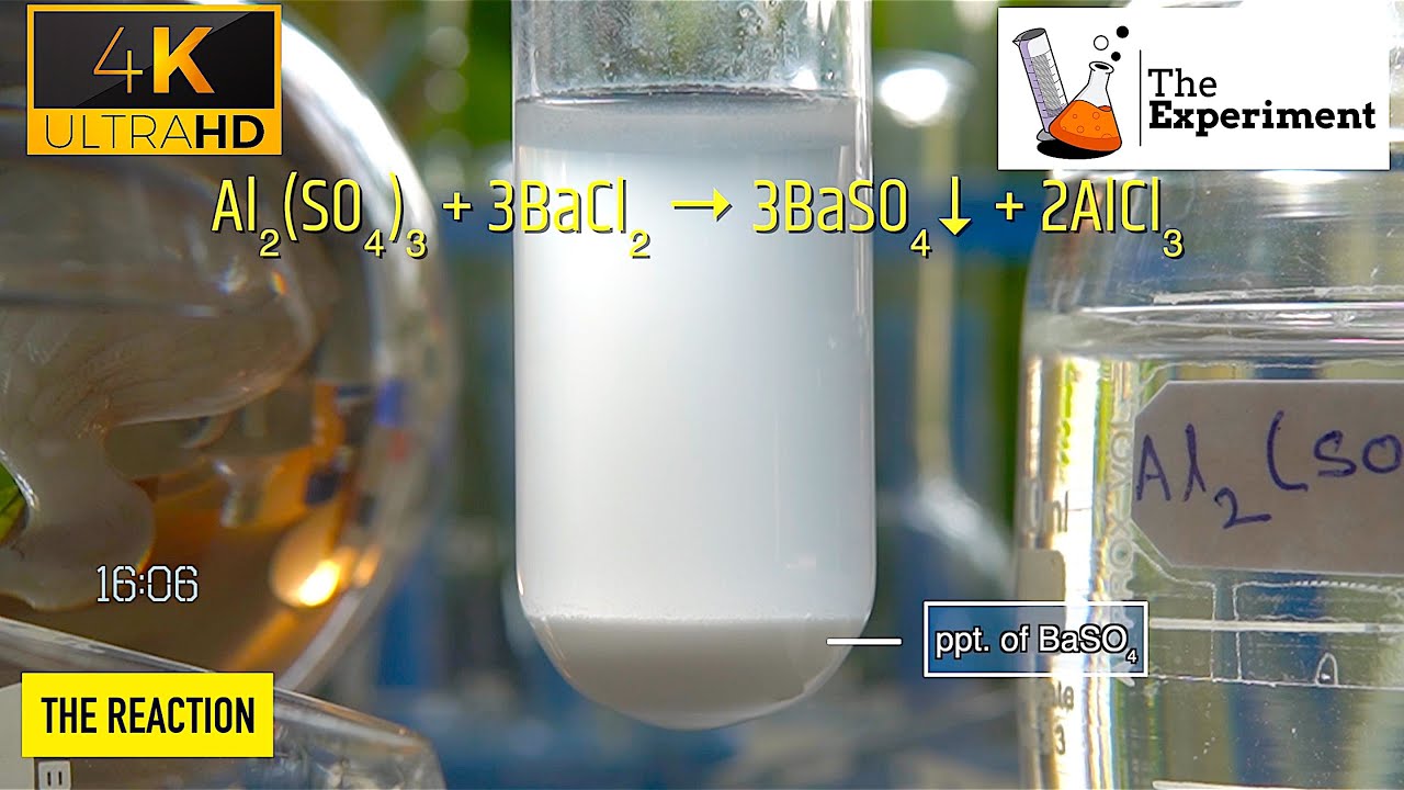 What happens when Barium chloride (BaCl2) reacts with Aluminum sulphate (Al2(SO4)3? | Al2SO43+BaCl2