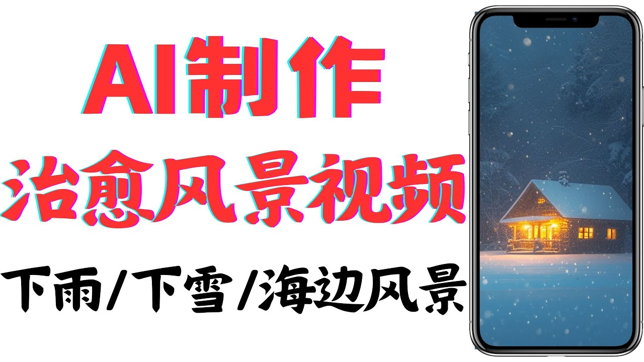 1分钟学会制作AI风景治愈视频,教你轻松原创，花瓣雨/室外下雨下雪/图片转风景动图/实景+AI短视频制作方法，三个AI视频制作APP推荐，AI变现 AI赚钱 ai制作动画 AI绘图 AI教程AI做视频