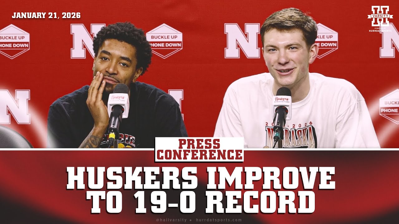 Pryce Sandfort & Jamarques Lawrence after win over Washington | Nebraska Basketball Press Conference