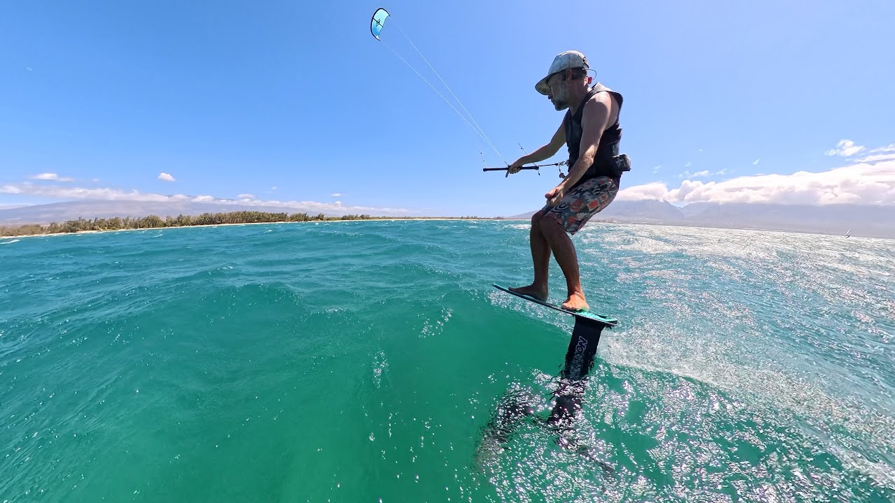 Just me by myself kite foiling  - One shot