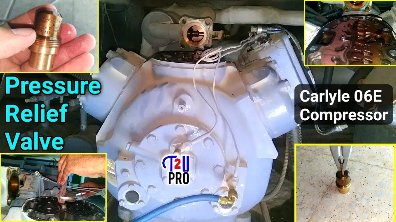 Carrier chiller 30gt pressure relief valve open | pressure Relief Valve test |Carlyle Compressor 06E