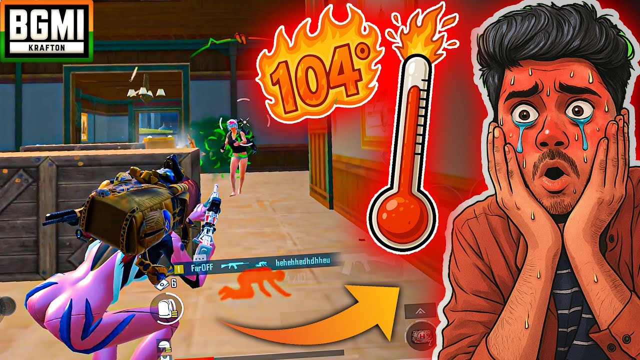 Playing BGMI With 104° Fever 😭 Hand Shaking | Insane Sniping in Final Circle Gameplay | FarOFF