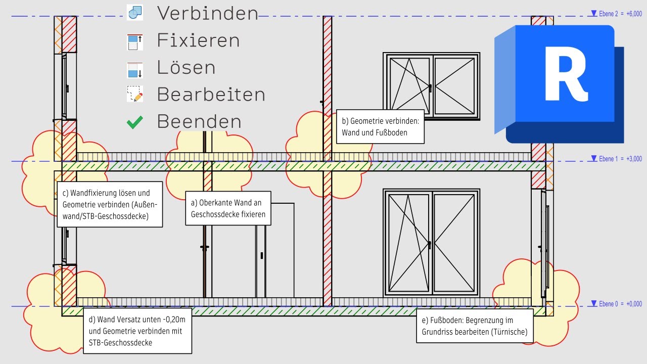 Revit - Kollisionen bei Geschossdecken