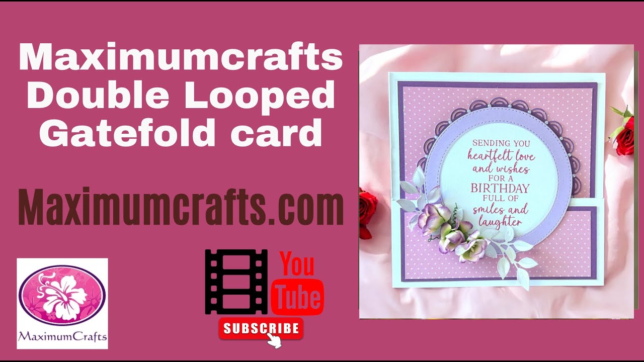 Maximumcrafts Double Looped Gatefold card
