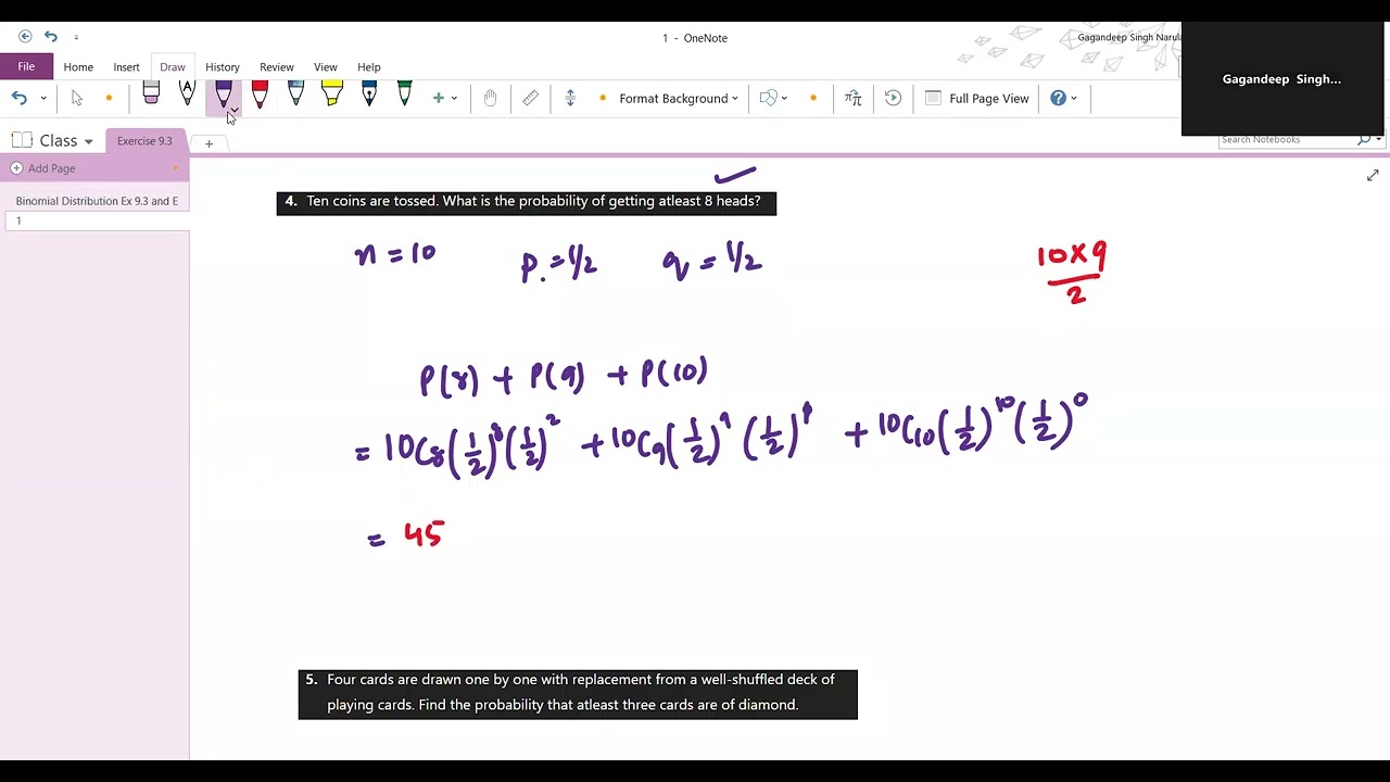 Binomial Distribution: Exercise 9.3