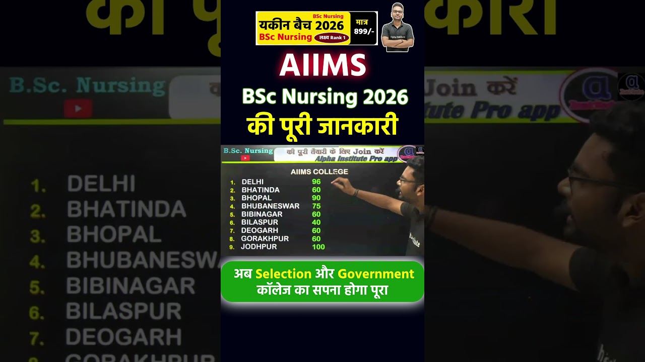 AIIMS BSc Nursing 2026 Full Information#aiimsbscnursing2026 #bscnursing2026 #aiimsbscnursingsyllabus