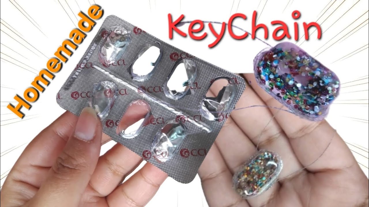 Ghar pr keychain kesy bnaye | How to make keychain at home #recycling #diykeychain #keychainmaking 