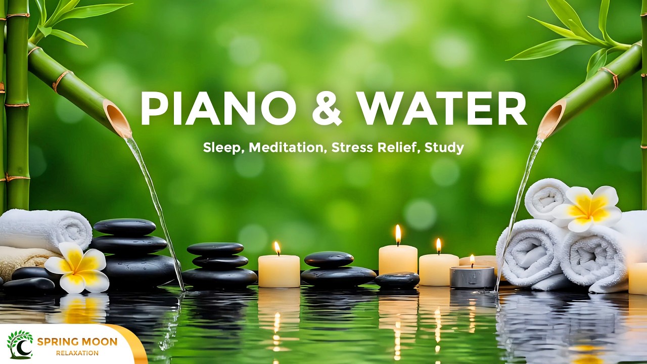 Relaxing Piano Music and Water Sounds for Sleep, Meditation, Stress Relief, Study
