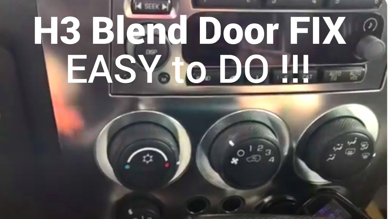 Hummer H3 EASY FIX for broken blend door (no more being cold)
