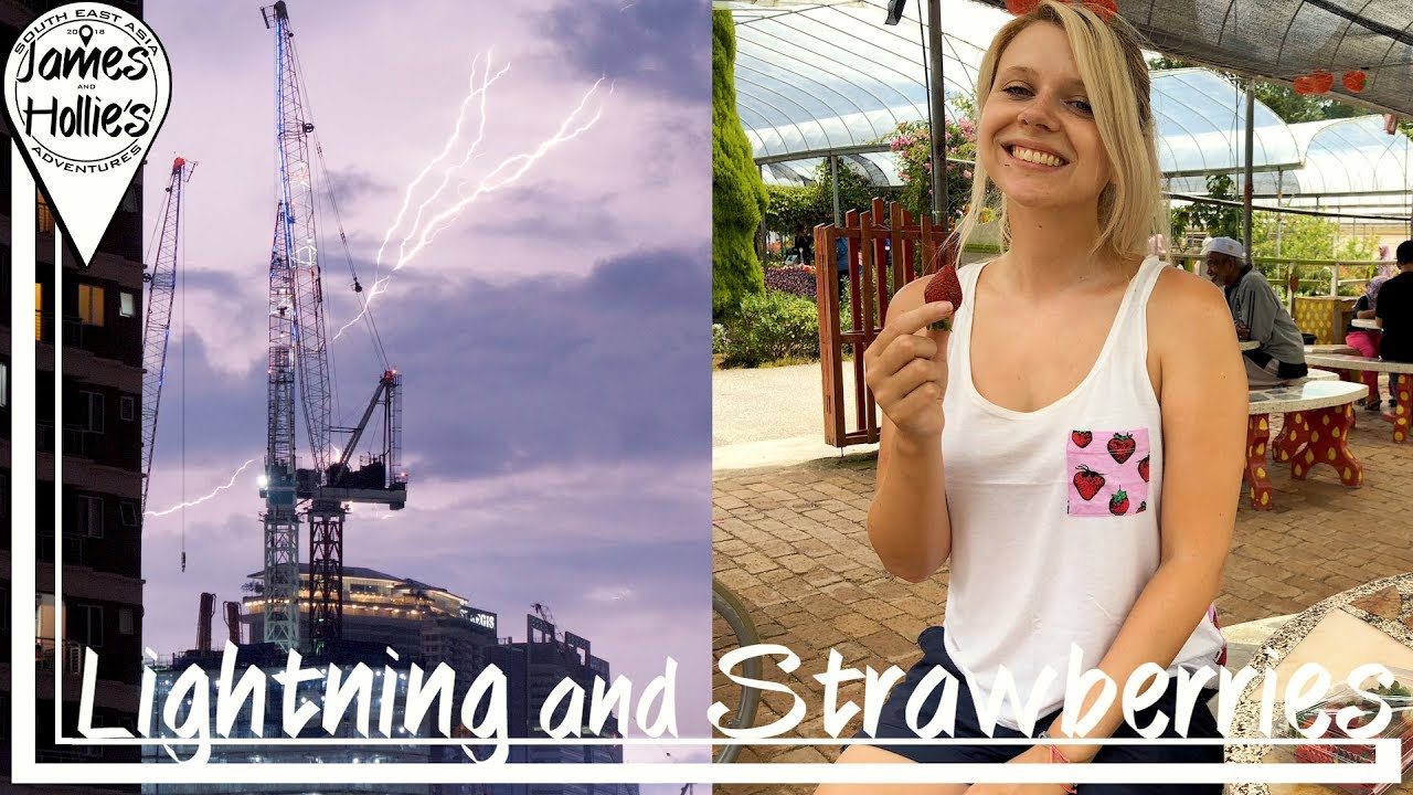 VISITING STRAWBERRY FARM & CRAZY LIGHTNING STORM IN KUALA LUMPA | Barbster360 travel vlog