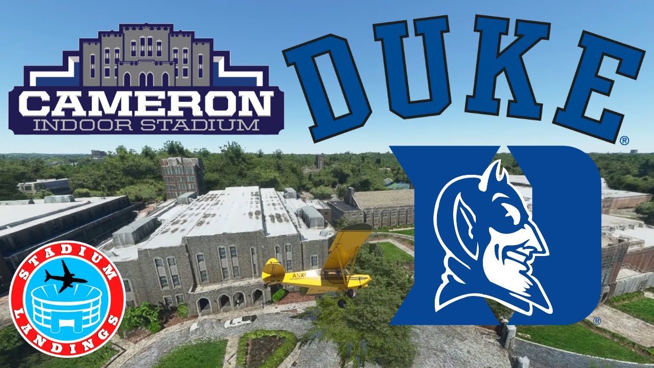 Cameron Indoor Stadium - Microsoft Flight Simulator STADIUM LANDING!