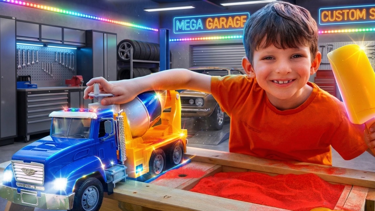 本物のトラック？！😱 子供たちが乗り物の音を学ぼう！