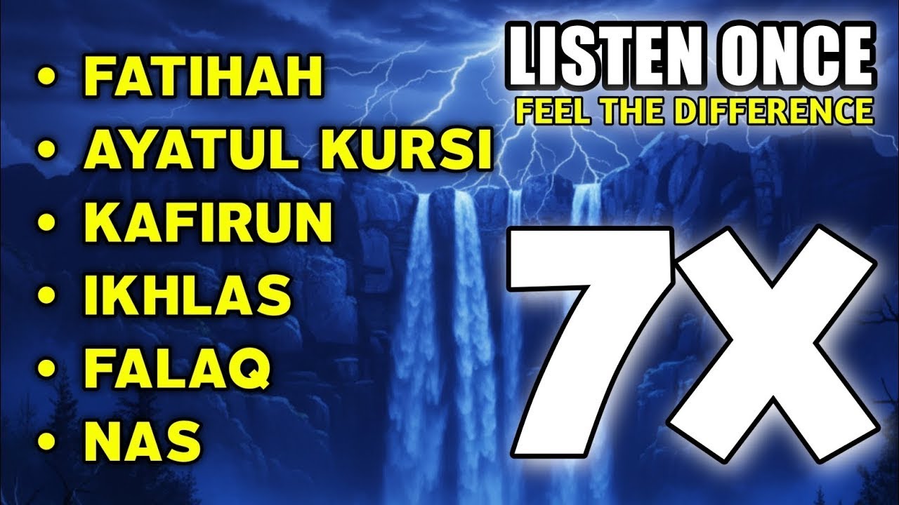 POWERFUL RUQYAH | 7x Fātiḥah, Āyat Kursī, Ikhlāṣ, Falaq & Nās | Destroy Sihr, Jinn & Evil Eye