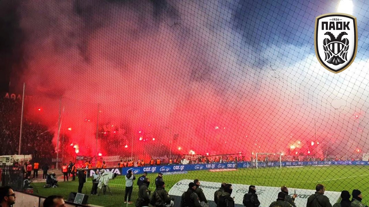 The Great Atmosphere of PAOK Ultras in Derby Salonika || PAOK - Aris Thessaloniki (04.01.23)