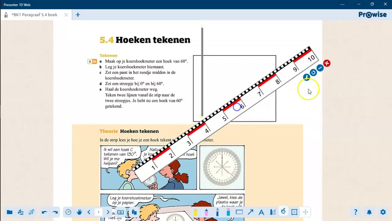 Tekenen van een hoek met een gradenboog