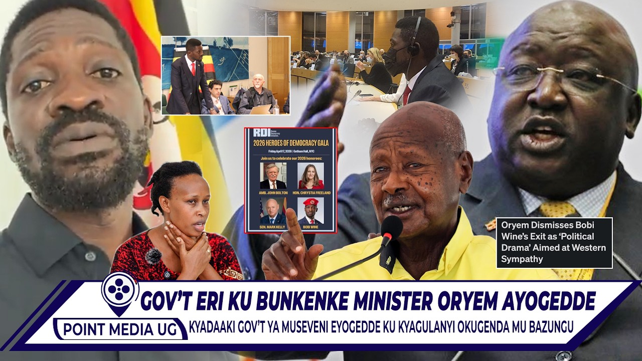 BREAKING!! OBUNKENKE MU GOV'T MINISTER ORYEM KYADAAKI AYOGEDDE KU KYAGULANYI OKUGENDA MU BAZUNGU