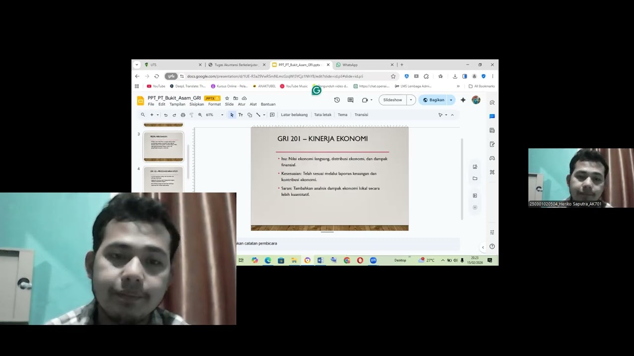 Presentasi tugas Akuntansi Keuangan Berkelanjutan