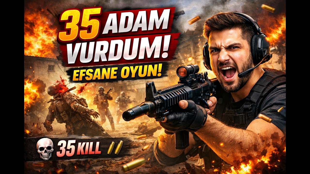 35 KILL ile Savaş Alanını Temizledim! | Squad En Kaotik Çatışma