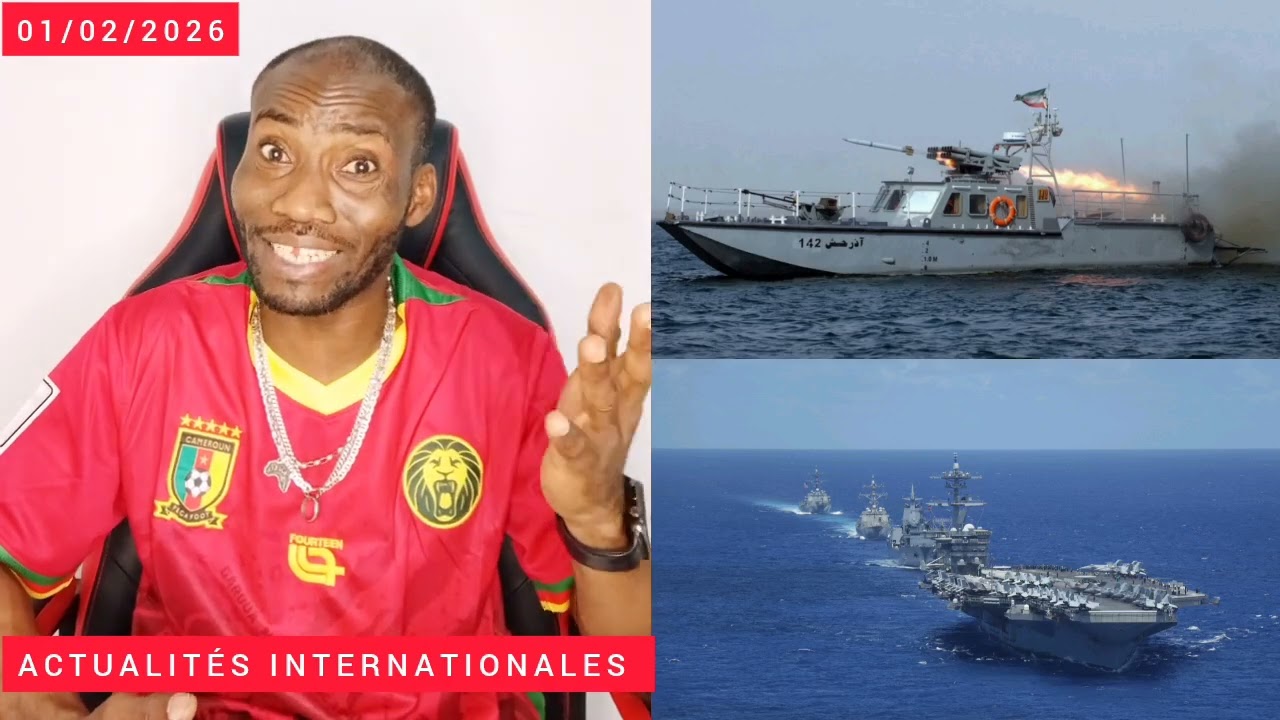 L'iran fait encore fuire le navire de guerre américain porte avion. Ça court de tout vitesse en mer