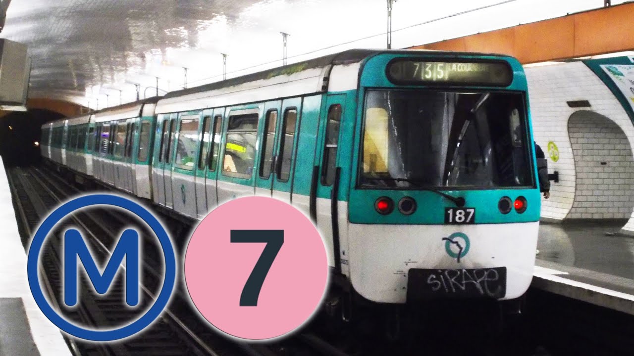 M&eacute;tro ligne 7 (trajet entre La Courneuve - 8 mai 1945 et Place d'Italie)(RATP) le 6/12/25 