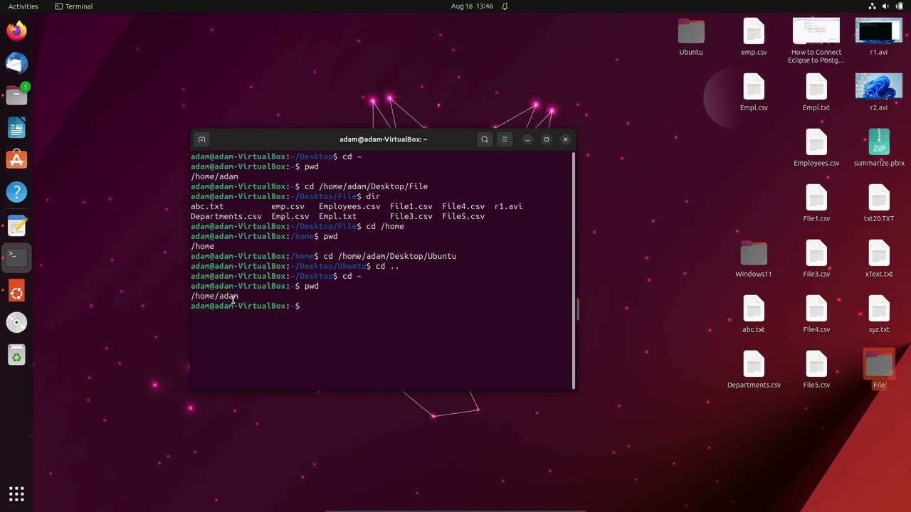 как сменить каталог в Linux Ubuntu