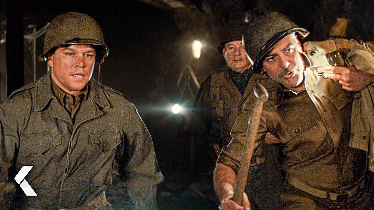Soldiers Flame The Arts - THE MONUMENTS MEN Clip (2014) George Clooney, Matt Damon