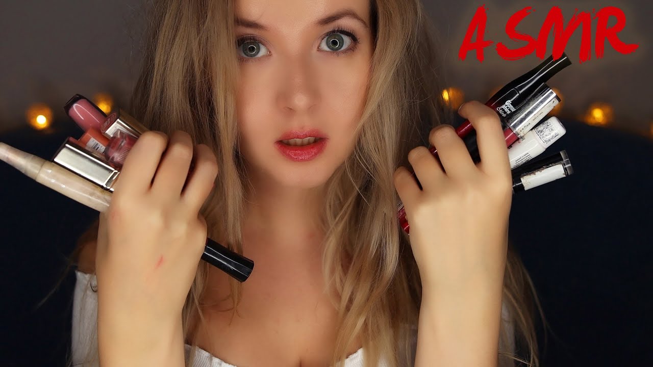 ASMR Testing my lipsticks 💄 Lip-gloss, lipstick and lip balm Try-On 👄 Soft spoken voice