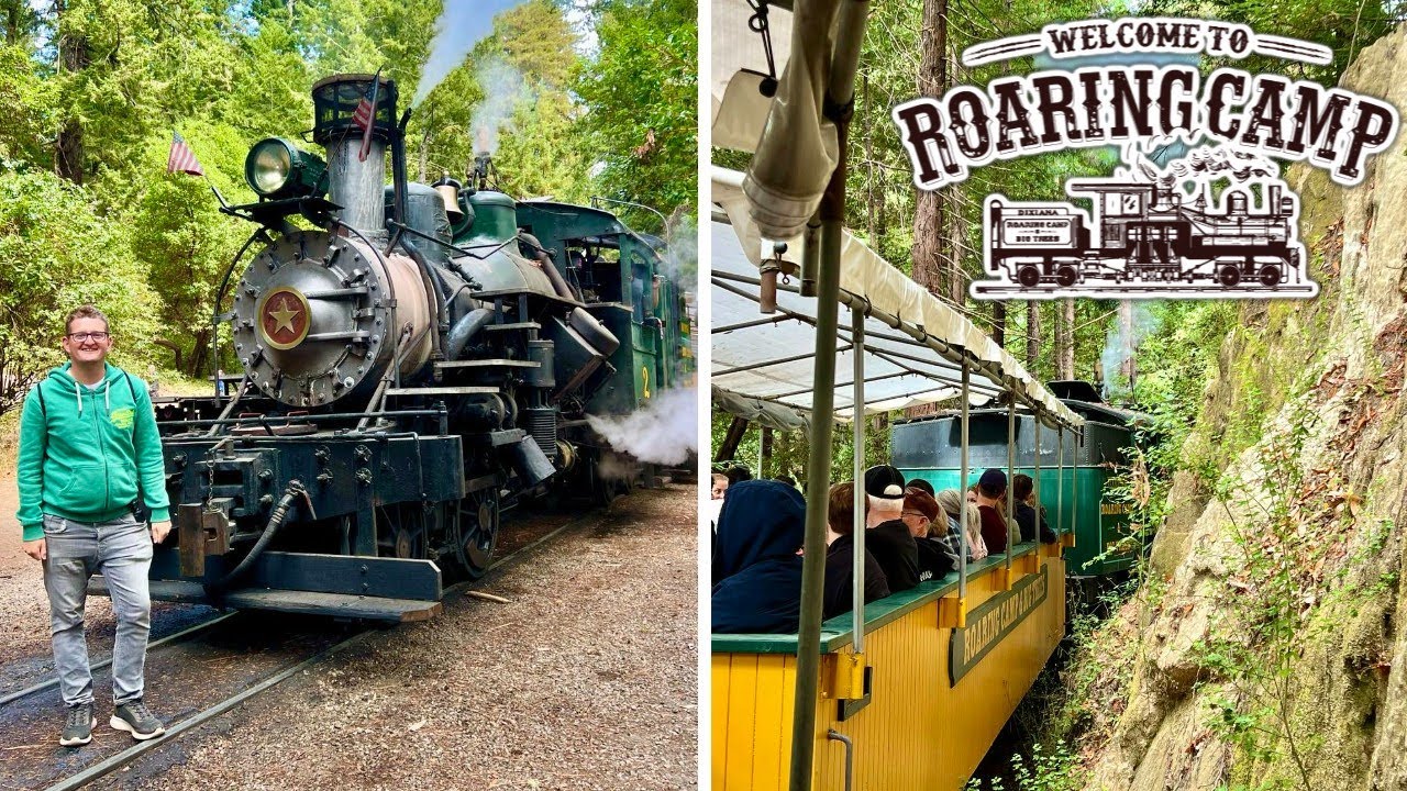 Riding The AWESOME Redwood Forest Steam Train In Santa Cruz California!