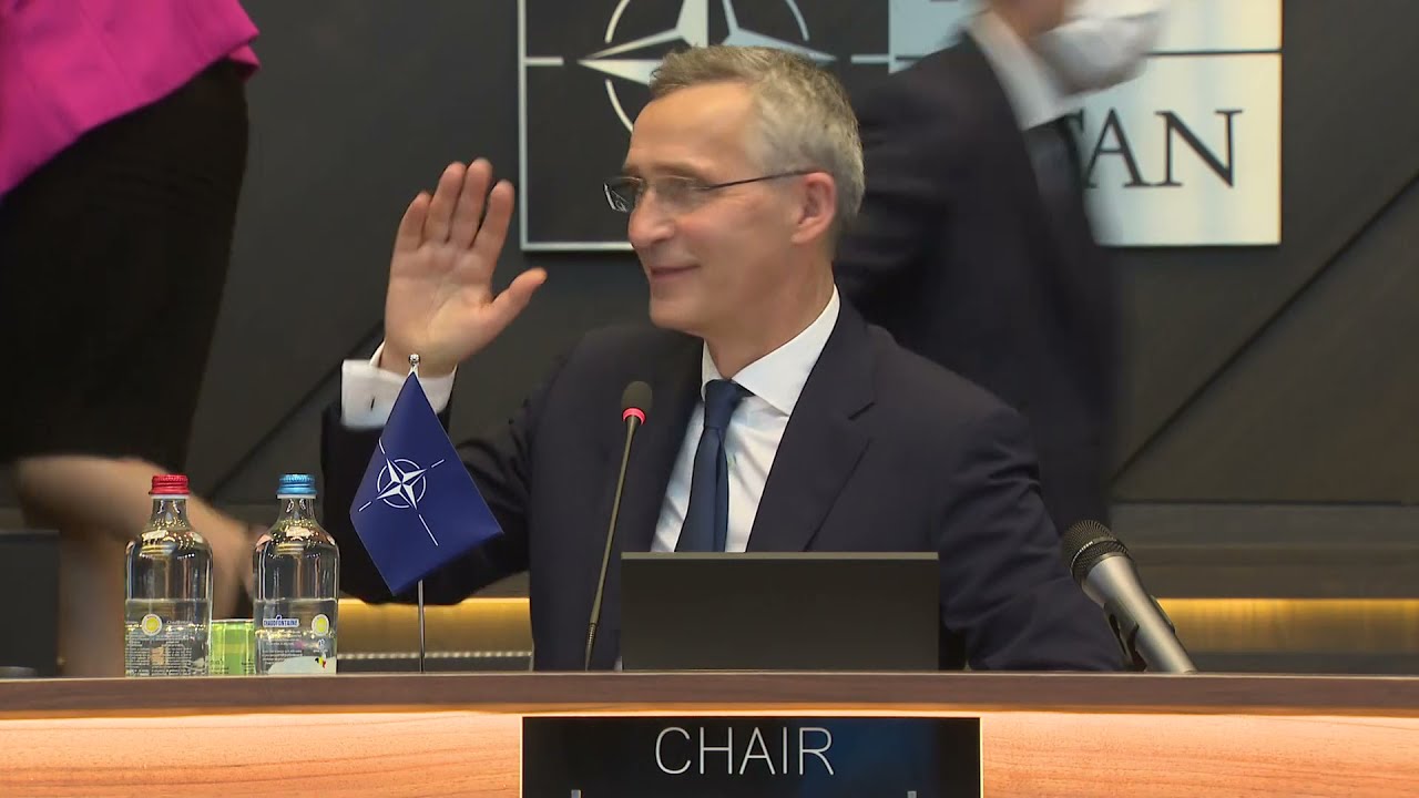 NATO Secretary General Jens Stoltenberg opens the debates at NATO 2030 in Belgium