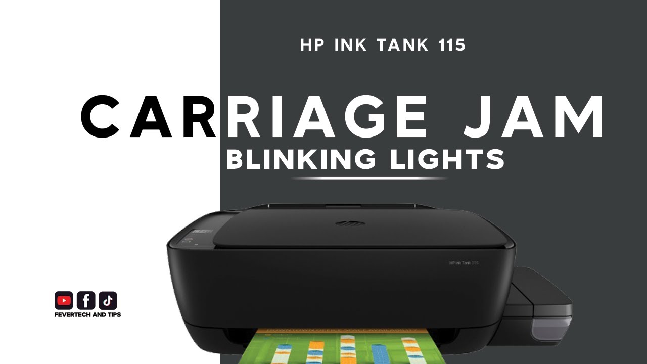 How to repair HP ink tank 115 | paper jam | carriage jam | error lights | tagalog#fevertechworks