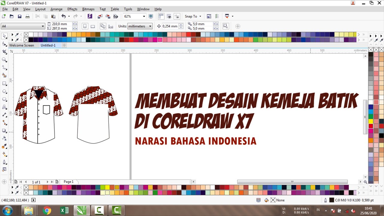 Cara mudah desain kemeja batik di CorelDraw