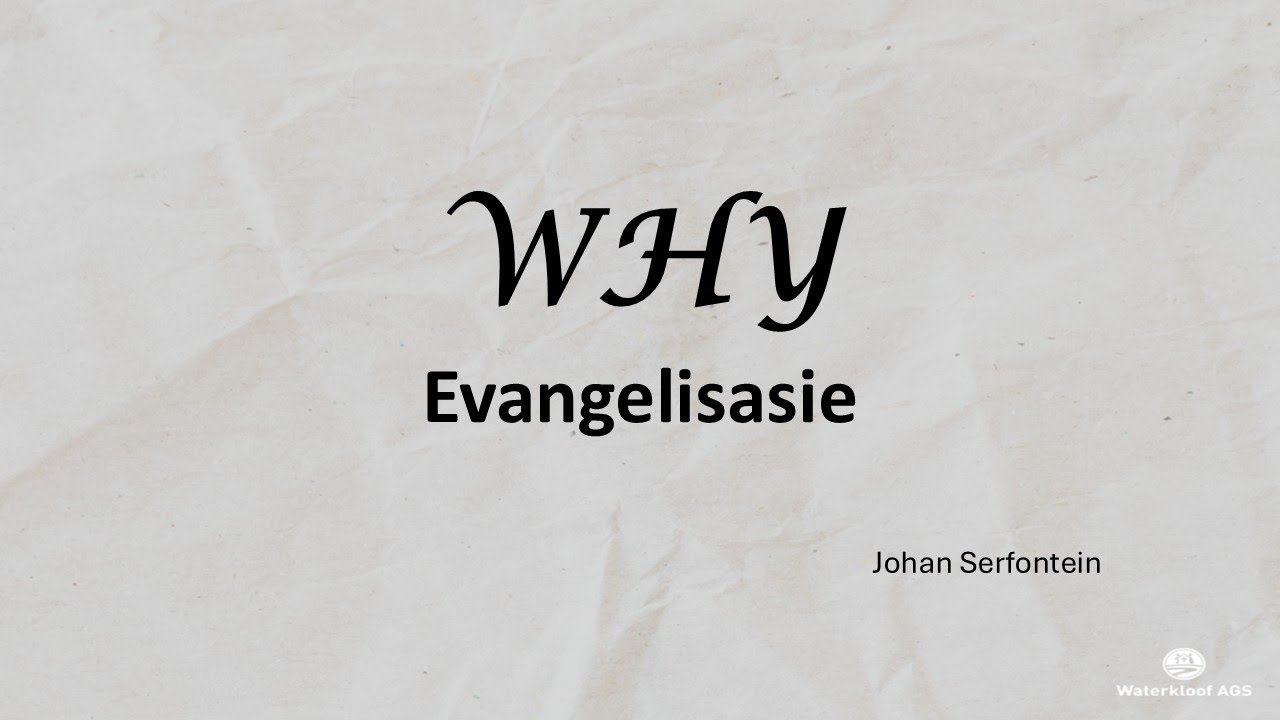 EVANGELISASIE.18JAN2026. JOHAN SERFONTEIN