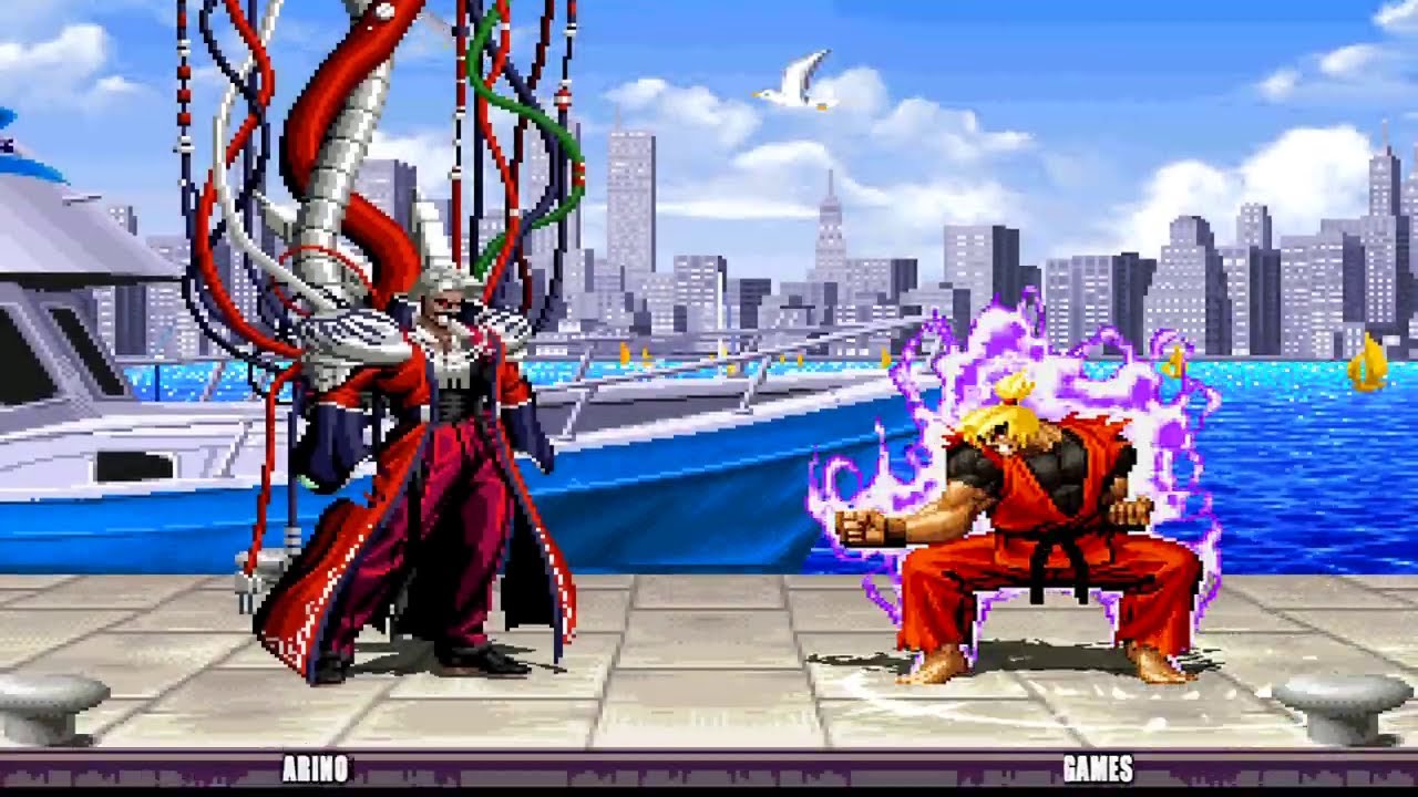 DRAGON KEN VS GOD RUGAL! KOF VS STREET FIGHTER!