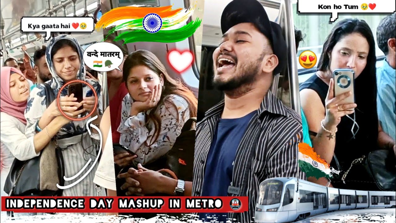 Singing Patriotic Song In (मेट्रो) - 9 🚇 | Desh Bhakti Songs Special | Shocking Reactions 🤯 | 2023