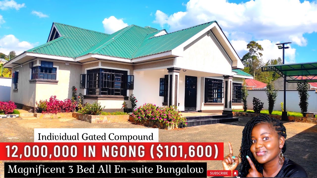 INSIDE A MAGNIFICENT 3 BR BUNGALOW IN NGONG, KIBIKO @$101,600 || HOUSES FOR SALE & RENT IN KENYA 🇰🇪❤
