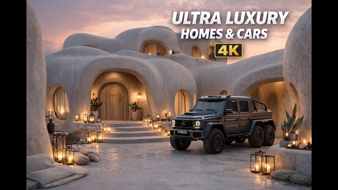 Ultra Luxury Desert Homes & Cars | Future Living in 4K
