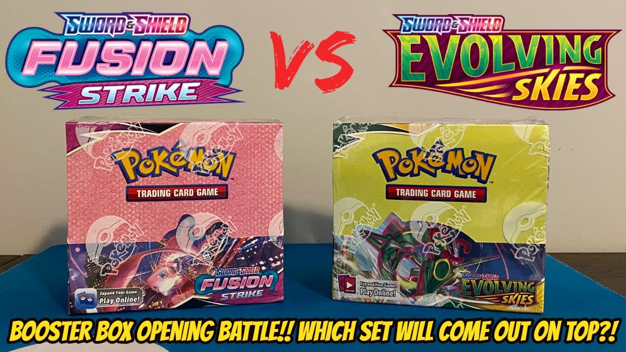 ALT ART!! EVOLVING SKIES vs FUSION STRIKE Booster Box Pokemon Card Opening Battle!!