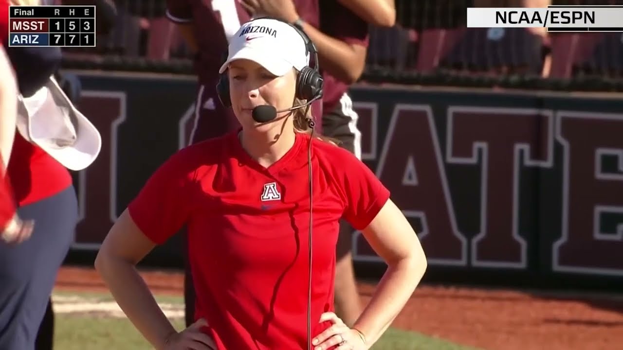Caitlin Lowe gets emotional after Arizona secures spot in Women's College World Series