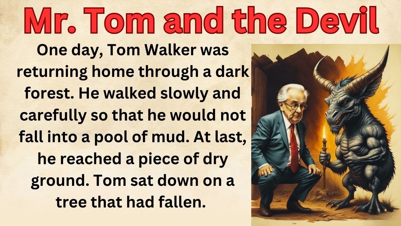 Learn English Through Story  Level 4  🔥 Mr. Tom and the Devil - Graded Reader - Listening Practice