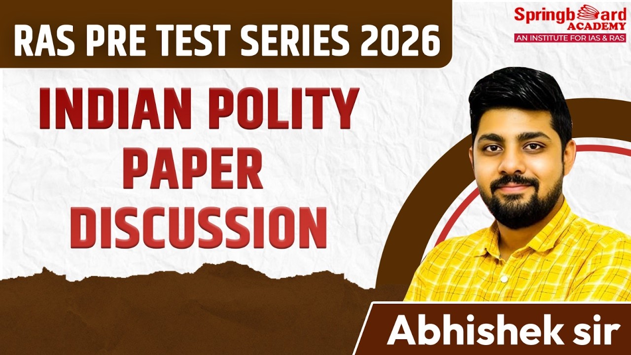 RAS Pre Test Series 2026 Paper Discussion Indian Polity by Abhishek Sir