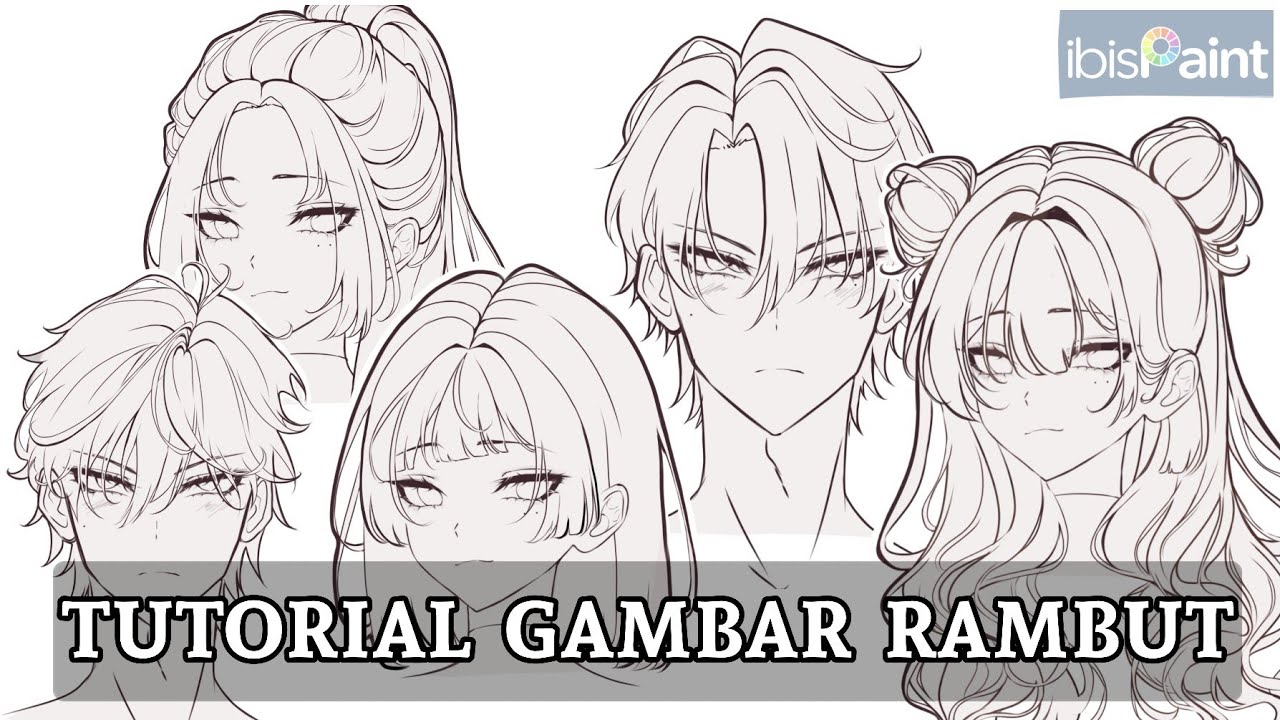 TUTORIAL CARA MENGGAMBAR RAMBUT ANIME DI IBISPAINTX