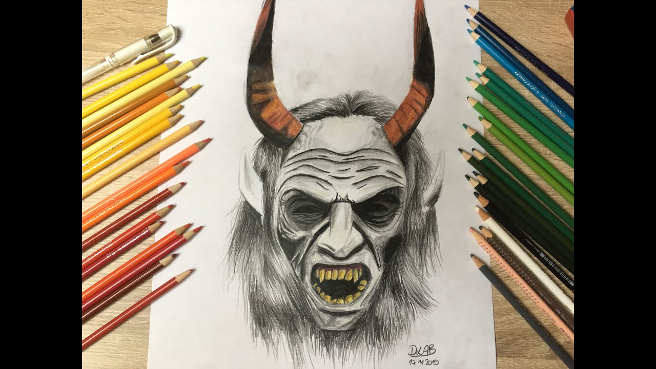 Krampusmaske malen👹