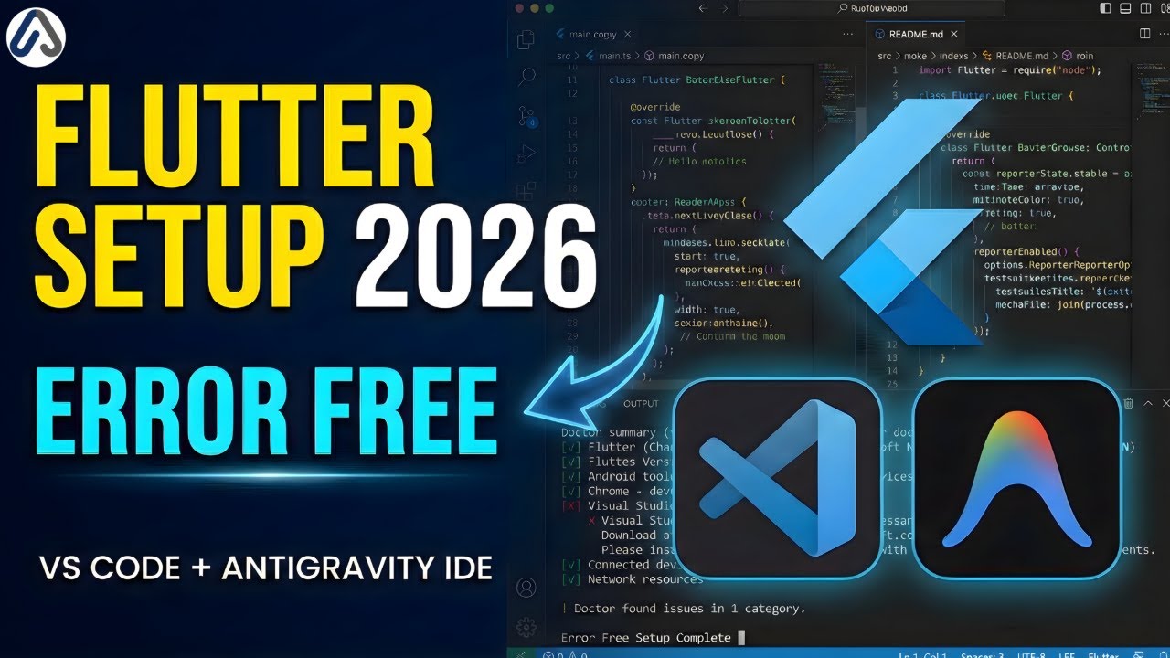 Setup Flutter for Antigravity IDE & VS Code [FULL SETUP] | step-by-step for beginners in 2026