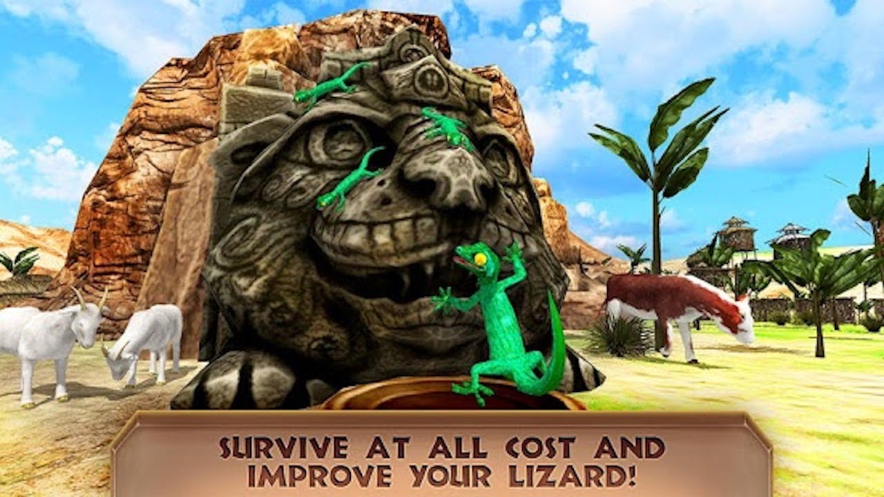 🦎👍Lizard Reptile Simulator 3D-Симулятор рептилий ящериц-By Wild Animals Clan-Android