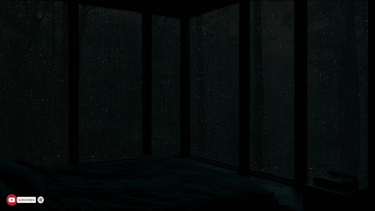 Heavy Rain Outside A Dark Silent Room While The Night Feels Endless And Mysterious