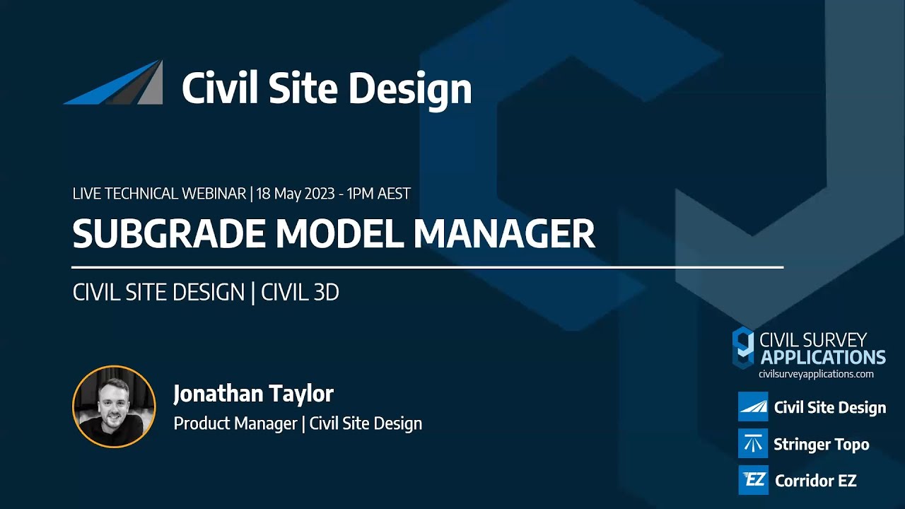 Webinar | Civil Site Design - Subgrade Model Manager