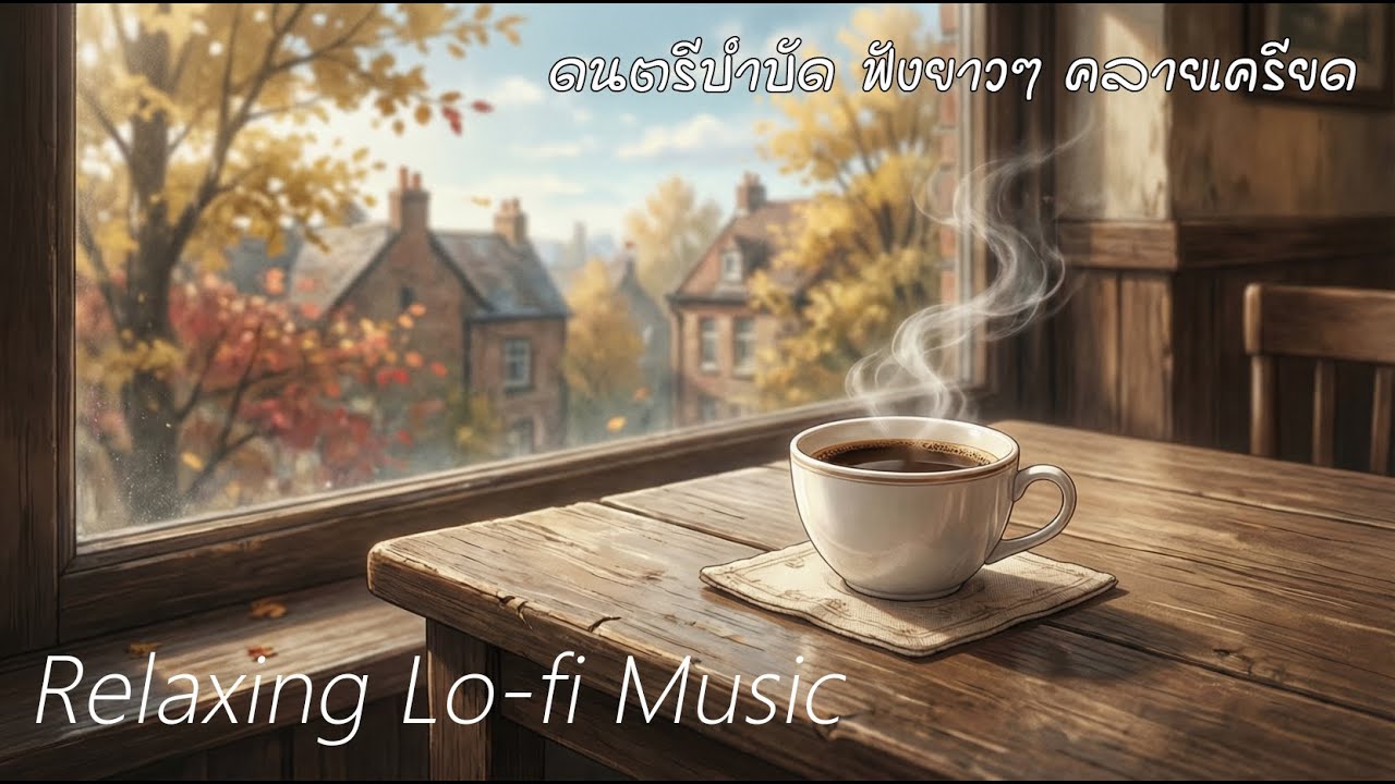 Relaxing Lo-fi Music for Stress Relief 🍃 ดนตรีบำบัด ฟังยาวๆ คลายเครียด (No Lyrics)